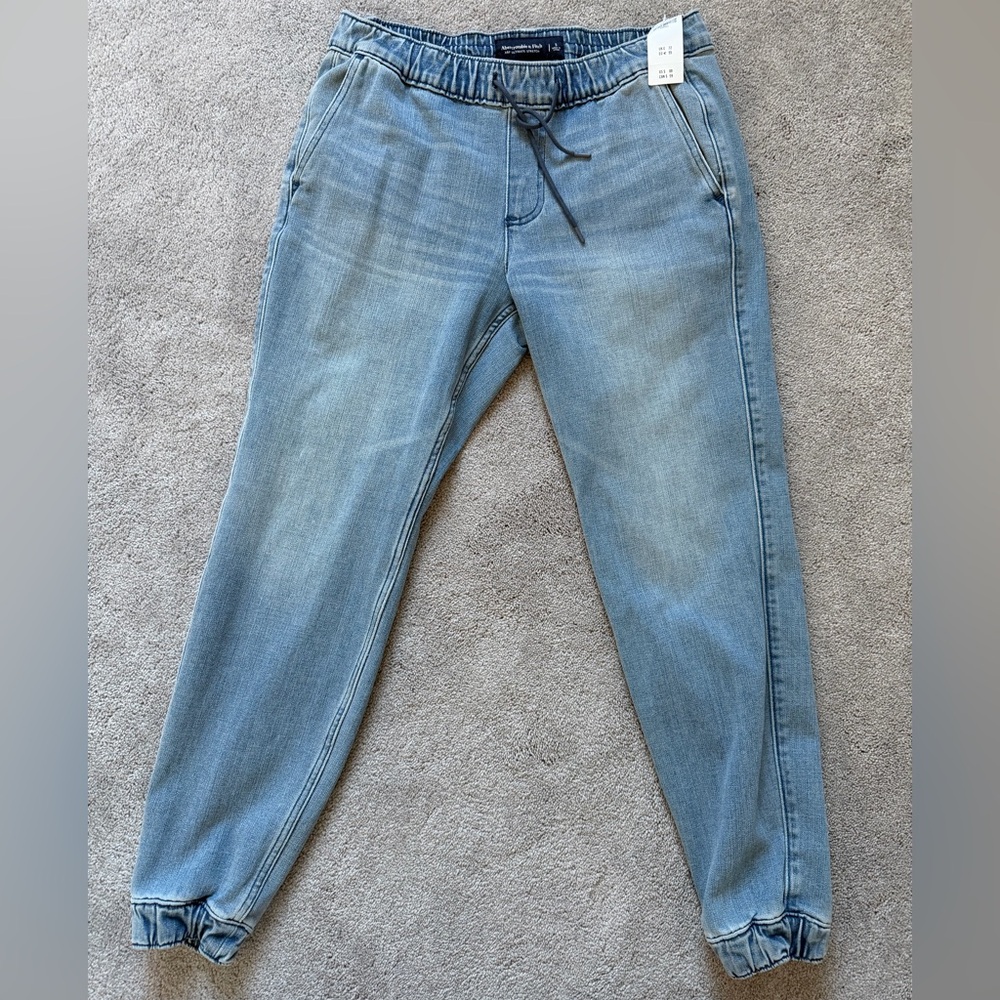 Abercrombie & Fitch Light Blue Jogger Jeans